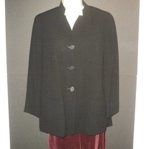 Mondi Gala Blazer Size M Black Acetate Blend - image 1